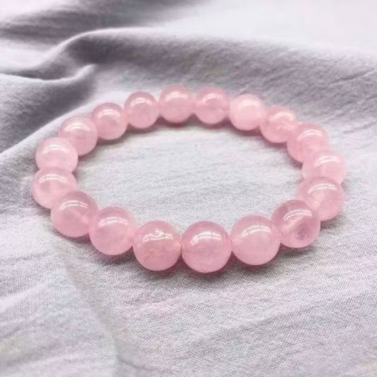 Natural Rose Quartz Gemstone Bracelet (Certified)