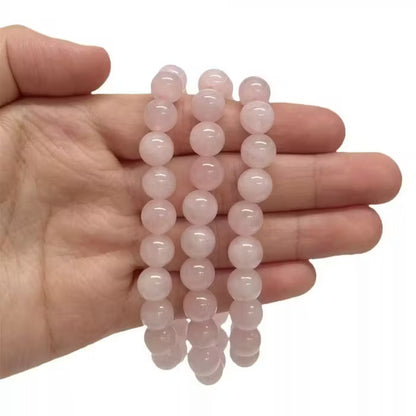 Natural Rose Quartz Gemstone Bracelet (Certified)